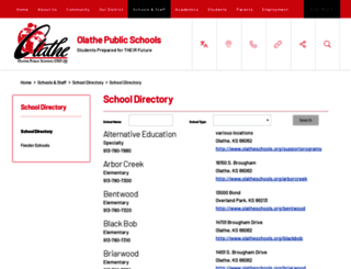 schools.olatheschools.com screenshot