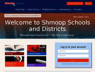 schools.shmoop.com screenshot