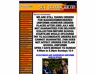 schoolwearscotland.com screenshot