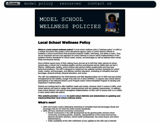 schoolwellnesspolicies.org screenshot