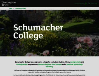 schumachercollege.org.uk screenshot