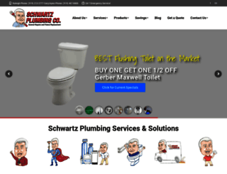 schwartzplumbing.com screenshot