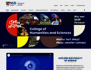 science.nus.edu.sg screenshot