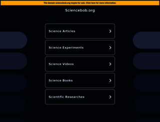sciencebob.org screenshot