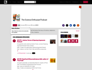scienceenthusiastpodcast.com screenshot