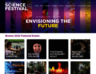 sciencefestival.msu.edu screenshot