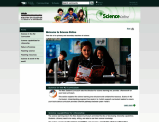 scienceonline.tki.org.nz screenshot