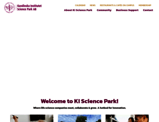 sciencepark.ki.se screenshot