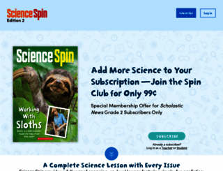 sciencespin-2.scholastic.com screenshot
