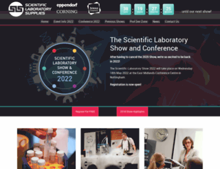 scientificlaboratoryshow.co.uk screenshot