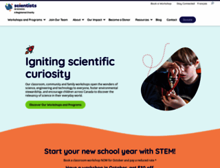 scientistsinschool.ca screenshot