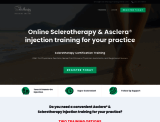 sclerotherapytrainingonline.com screenshot