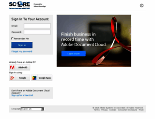 scoreinc.echosign.com screenshot