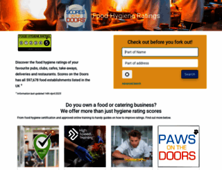 scoresonthedoors.org.uk screenshot