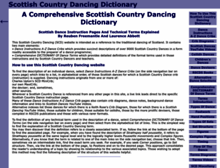 scottish-country-dancing-dictionary.com screenshot