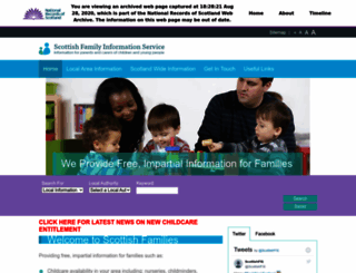 scottishfamilies.gov.uk screenshot