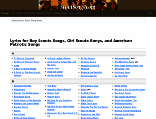 scoutsongs.com screenshot