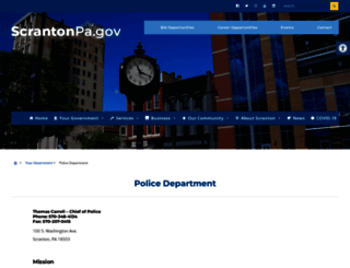 scrantonpolicedepartment.org screenshot
