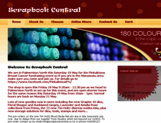 scrapbookcentral.co.nz screenshot