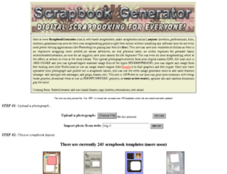 scrapbookgenerator.com screenshot