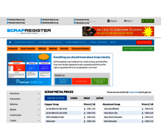 scrapregister.com screenshot