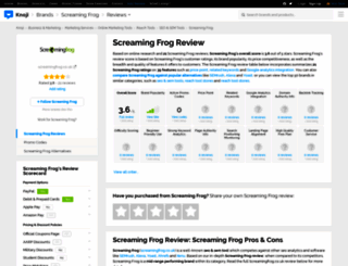 screamingfrog.knoji.com screenshot