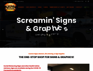 screaminsigns.com screenshot
