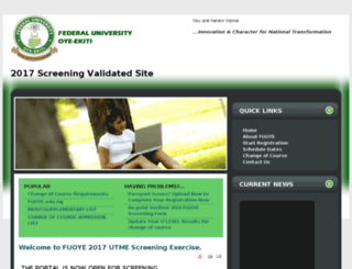 screening.fuoye.edu.ng screenshot