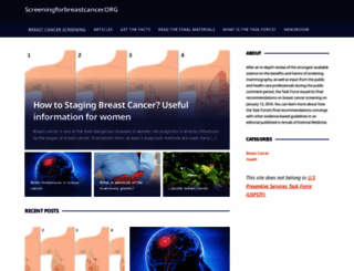 screeningforbreastcancer.org screenshot