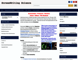 screenwritingscience.com screenshot