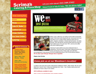 scrimaspizza.com screenshot