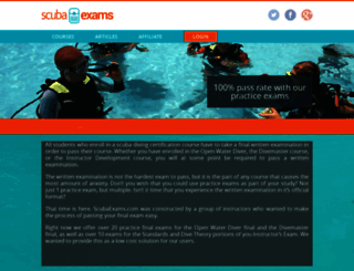 scubaexams.com screenshot