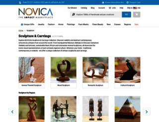 sculpture.novica.com screenshot