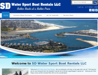 sdwatersportboatrentals.com screenshot
