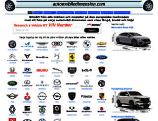 se.automobiledimension.com screenshot