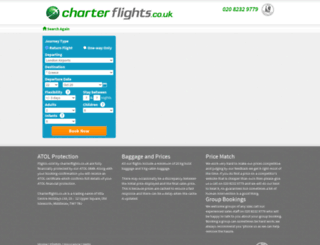 search.charterflights.co.uk screenshot