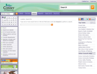 search.conwy.gov.uk screenshot