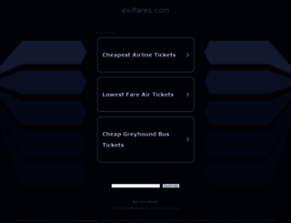 search.exitfares.com screenshot
