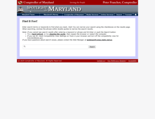 search.marylandtaxes.com screenshot