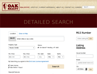 search.oakrealtymn.com screenshot
