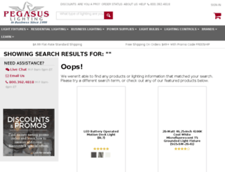 search.pegasuslighting.com screenshot