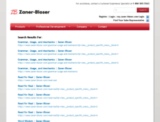 search.zaner-bloser.com screenshot