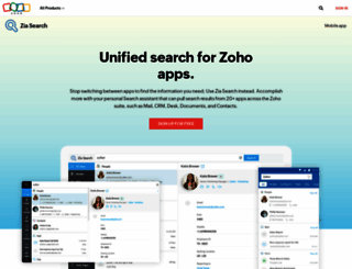 search.zoho.com screenshot