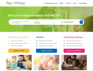 searchchildcare.org.uk screenshot