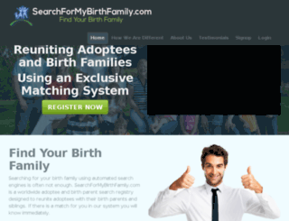 searchformybirthfamily.com screenshot