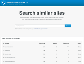 searchsimilarsites.com screenshot