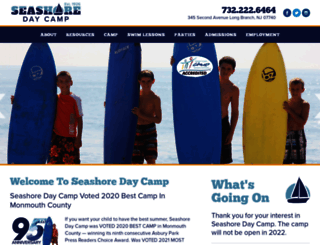 seashorecampandschool.com screenshot