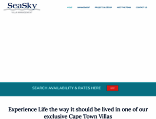 seaskyvillas.com screenshot
