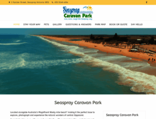 seaspraycaravanpark.com screenshot