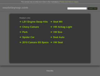 seatstaysup.com screenshot